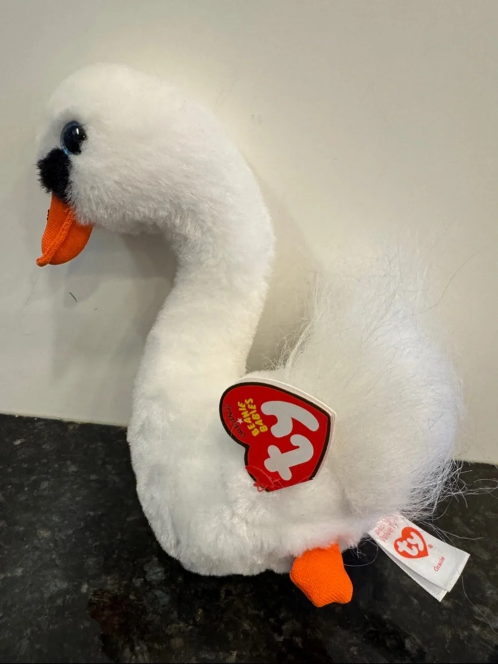 Ty Beanie Babies Gracie Swan White Ugly Duckling 8” Plush Toy New with Tag - Picture 3 of 10